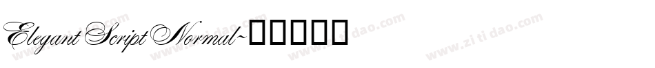 Elegant Script Normal字体转换